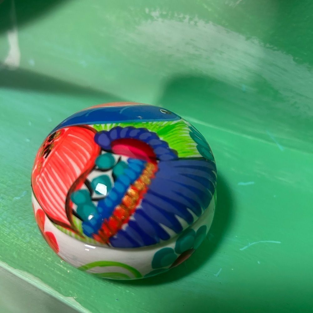 MEXICANA Colorful Bird Trinket Box - Blue, Green, Red, Orange - Picture 2 of 12